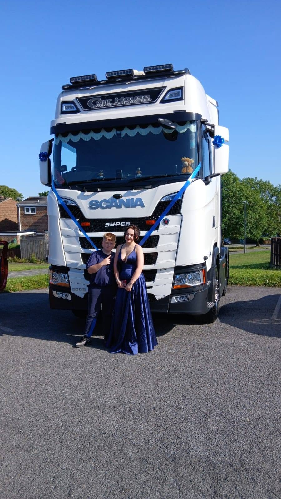 Carr House Haulage and Auto Electrics branded Scania truck